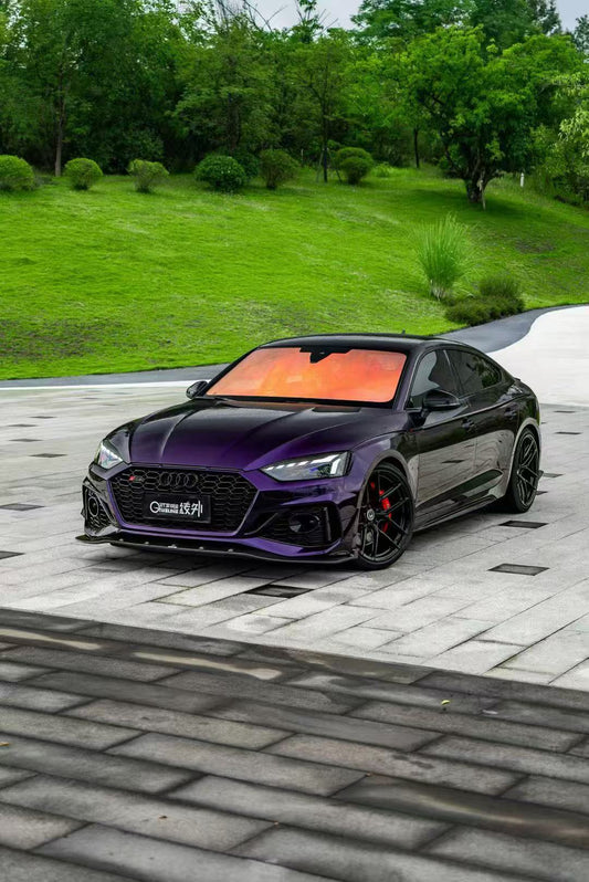 Karbel Carbon Dry Carbon Fiber Head Light Trim For Audi RS5 B9.5 2020-2025