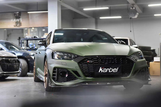 Karbel Carbon Dry Carbon Fiber Head Light Trim For Audi RS5 B9.5 2020-2025