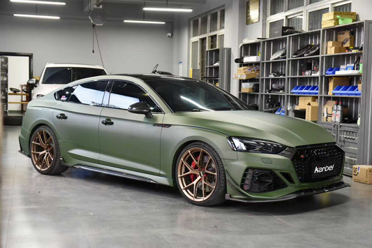 Karbel Carbon Dry Carbon Fiber Head Light Trim For Audi RS5 B9.5 2020-2025