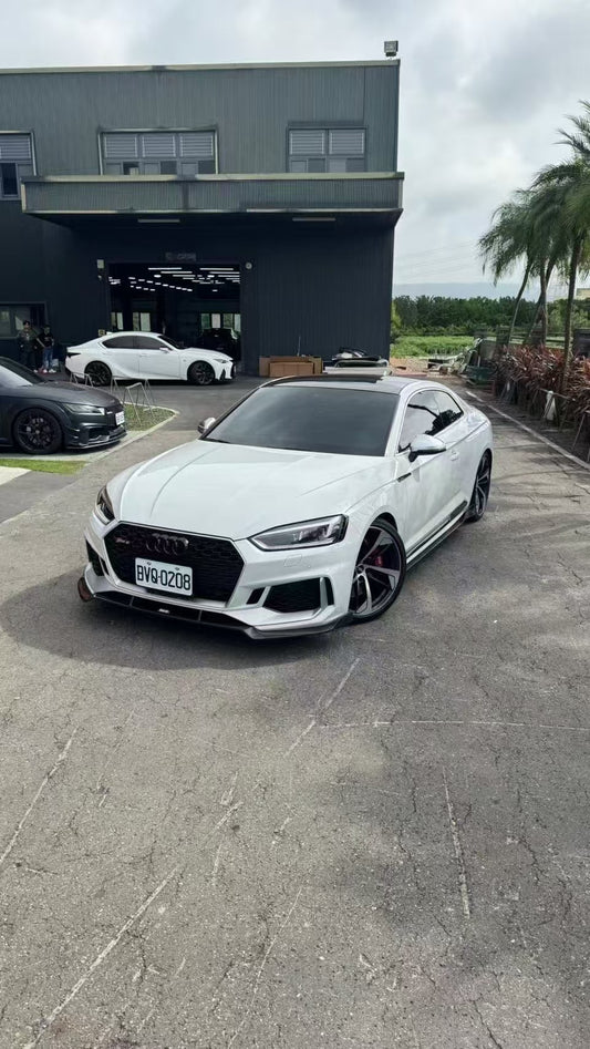 Audi RS5 B9 2018 2019 2020 with Aftermarket Parts - Front Lip Pre-preg Carbon Fiber from Karbel Carbon