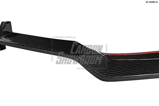 Audi RS5 B9 2018 2019 2020 with Aftermarket Parts - Front Lip Pre-preg Carbon Fiber from Karbel Carbon