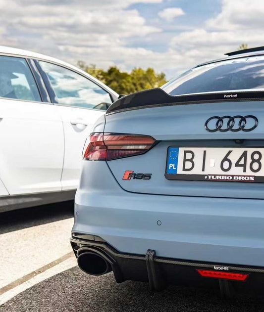 Audi RS5 B9 2018 2019 2020 with Aftermarket Parts - Rear Diffuser Pre-preg Carbon Fiber from Karbel Carbon