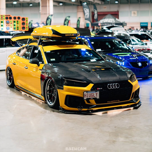 Audi RS5 S5 A5 B9 2017 2018 2019 with Aftermarket Parts - Side Skirts Pre-preg Carbon Fiber from Karbel Carbon
