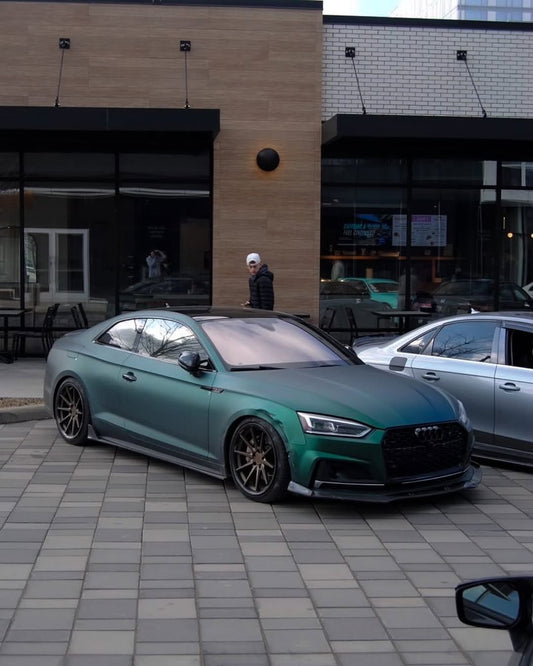 Audi RS5 S5 A5 B9 2017 2018 2019 with Aftermarket Parts - Side Skirts Pre-preg Carbon Fiber from Karbel Carbon