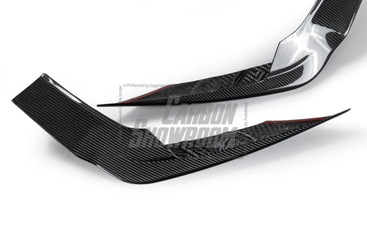 Audi RS6 C8 2020-ON & RS7 C8 2020-ON with Aftermarket Parts - Front Lip Pre-preg Carbon Fiber from Karbel Carbon