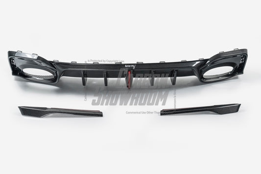 Audi RS6 C8 2020-ON & RS7 C8 2020-ON With Aftermarket Parts - Rear Diffuser & Canards Pre-preg Carbon Fiber from Karbel Carbon