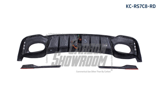 Audi RS6 C8 2020-ON & RS7 C8 2020-ON With Aftermarket Parts - Rear Diffuser & Canards Pre-preg Carbon Fiber from Karbel Carbon