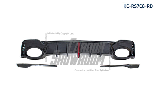 Audi RS6 C8 2020-ON & RS7 C8 2020-ON With Aftermarket Parts - Rear Diffuser & Canards Pre-preg Carbon Fiber from Karbel Carbon