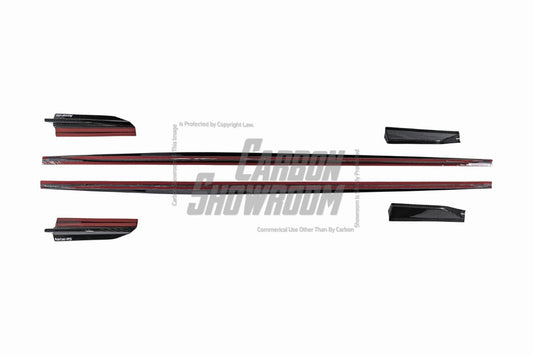 Audi RS6 C8 2020-ON & RS7 C8 2020-ON With Aftermarket Parts - Side Skirts Pre-preg Carbon Fiber from Karbel Carbon