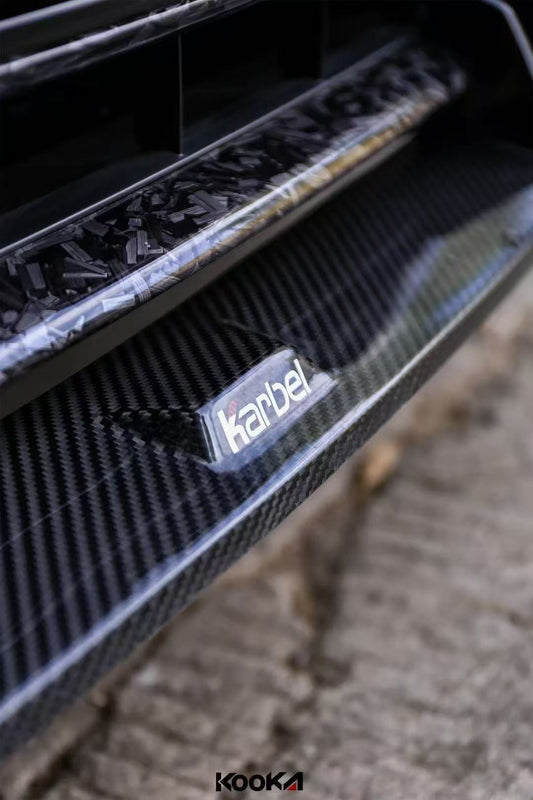 Audi S7 A7 (with s-line bumper) C8 2019-ON with Aftermarket Parts - Front Lip Pre-preg Carbon Fiber from Karbel Carbon