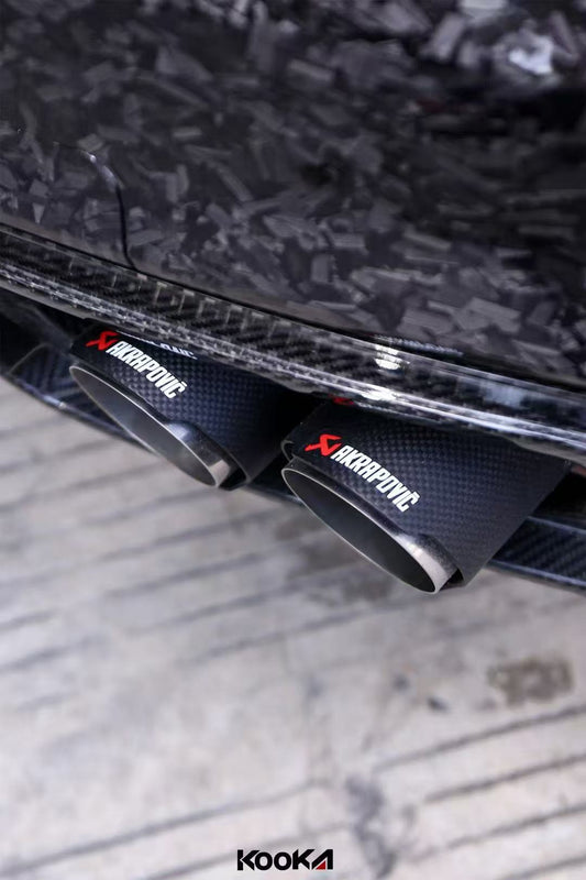 Audi S7 A7 (with s-line bumper) C8 2019-ON with Aftermarket Parts - V2 Style Rear Diffuser & Canards Pre-preg Carbon Fiber from Karbel Carbon