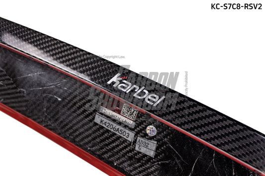 Audi RS7 S7 A7 C8 2019-ON with Aftermarket Parts - V2 Style Rear Spoiler Pre-preg Carbon Fiber from Karbel Carbon