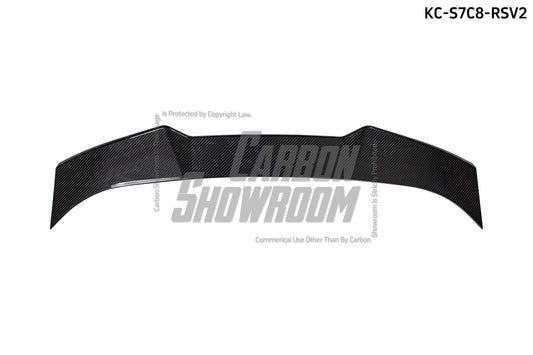 Audi RS7 S7 A7 C8 2019-ON with Aftermarket Parts - V2 Style Rear Spoiler Pre-preg Carbon Fiber from Karbel Carbon