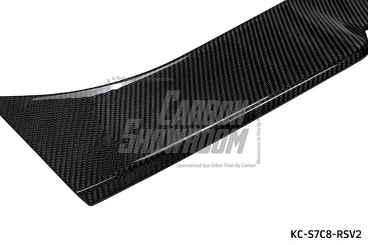 Audi RS7 S7 A7 C8 2019-ON with Aftermarket Parts - V2 Style Rear Spoiler Pre-preg Carbon Fiber from Karbel Carbon