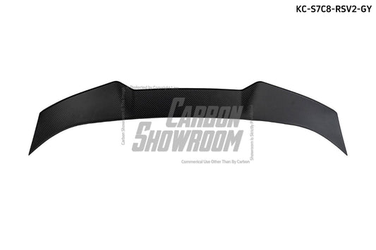 Audi RS7 S7 A7 C8 2019-ON with Aftermarket Parts - V2 Style Rear Spoiler Pre-preg Carbon Fiber from Karbel Carbon