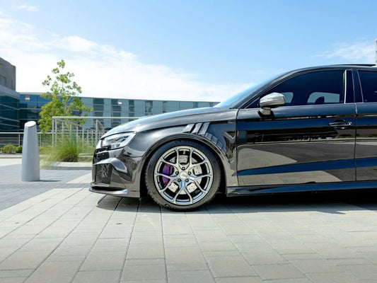 Audi S3 A3 8V.5 2017 2018 2019 2020 with Aftermarket Parts - Front Bumper Pre-preg Carbon Fiber from Karbel Carbon