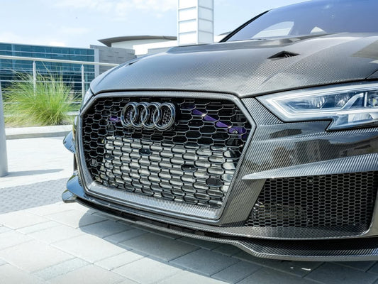 Audi S3 A3 8V.5 2017 2018 2019 2020 with Aftermarket Parts - Front Bumper Pre-preg Carbon Fiber from Karbel Carbon