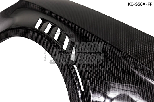 Audi S3 A3 8V.5 2015 2016 2017 2018 2019 2020 & RS3 8V.5 2018 2019 2020 With Aftermarket Parts - Front Fenders Pre-preg Carbon Fiber from Karbel Carbon
