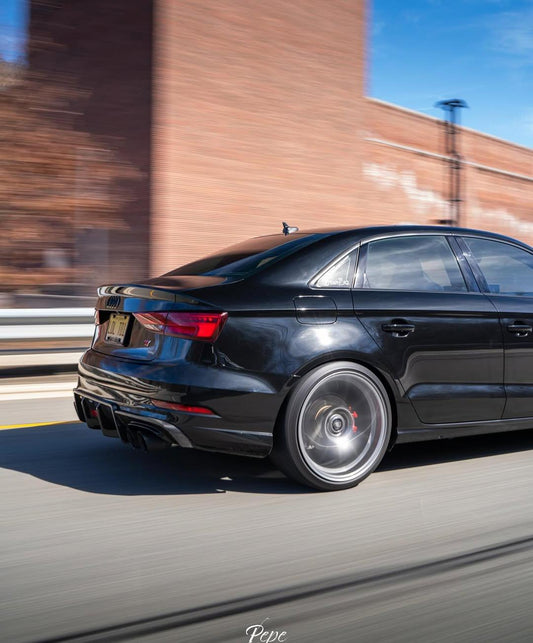 Audi A3 (fits Base model only) 8V 2014 2015 2016 With Aftermarket Parts - Rear Diffuser Pre-preg Carbon Fiber from Karbel Carbon