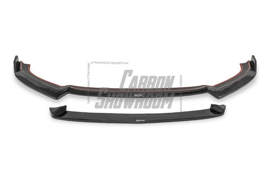 Audi S3 A3 (with S-bumper) 8V.5 2017 2018 2019 2020 with Aftermarket Parts - Front Lip Pre-preg Carbon Fiber from Karbel Carbon