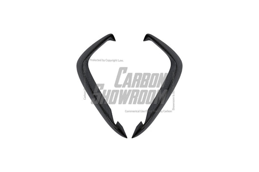 Audi S3 A3 S-line (with s-line bumper) 8V.5 2017 2018 2019 2020 with Aftermarket Parts - Upper Valences Pre-preg Carbon Fiber from Karbel Carbon