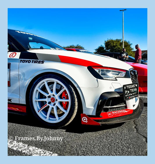 Audi S3 A3 S-line (with s-line bumper) 8V.5 2017 2018 2019 2020 with Aftermarket Parts - Upper Valences Pre-preg Carbon Fiber from Karbel Carbon