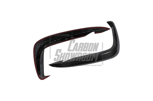 Audi S3 A3 S-line (with s-line bumper) 8V.5 2017 2018 2019 2020 with Aftermarket Parts - Upper Valences Pre-preg Carbon Fiber from Karbel Carbon
