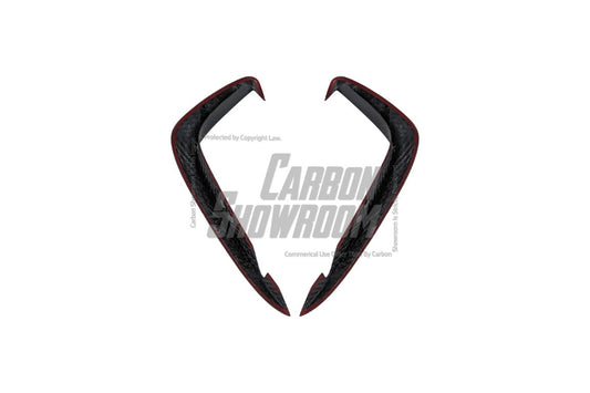 Audi S3 A3 S-line (with s-line bumper) 8V.5 2017 2018 2019 2020 with Aftermarket Parts - Upper Valences Pre-preg Carbon Fiber from Karbel Carbon