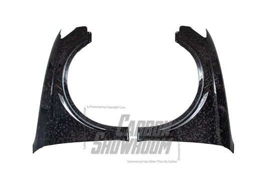 Audi S3 A3 8V.5 2015 2016 2017 2018 2019 2020 & RS3 8V.5 2018 2019 2020 With Aftermarket Parts - Front Fenders Pre-preg Carbon Fiber from Karbel Carbon