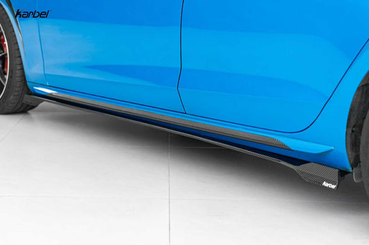 Audi S4 A4 B9 / B9.5 2017 2018 2019 2020 2021 2022 2023 2024 with Aftermarket Parts - V2 Side Skirts Pre-preg Carbon Fiber from Karbel Carbon
