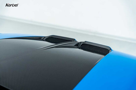 Audi RS4 S4 A4 (all models) B9 / B9.5 2017-ON with Aftermarket Parts - Hood Pre-preg Carbon Fiber from Karbel Carbon