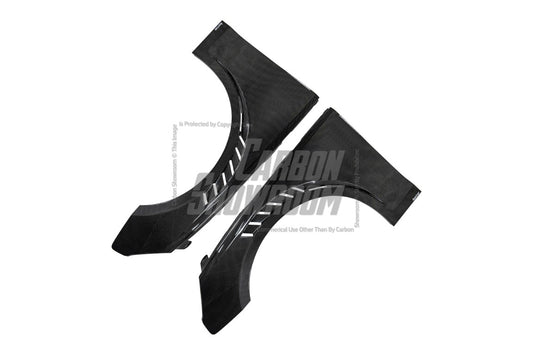 Audi S4 A4 B9 2017 2018 2019 & S4 A4 B9.5 2020 2021 2022 2023 2024 With Aftermarket Parts - Front Fenders Pre-preg Carbon Fiber from Karbel Carbon