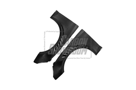 Audi S4 A4 B9 2017 2018 2019 & S4 A4 B9.5 2020 2021 2022 2023 2024 With Aftermarket Parts - Front Fenders Pre-preg Carbon Fiber from Karbel Carbon