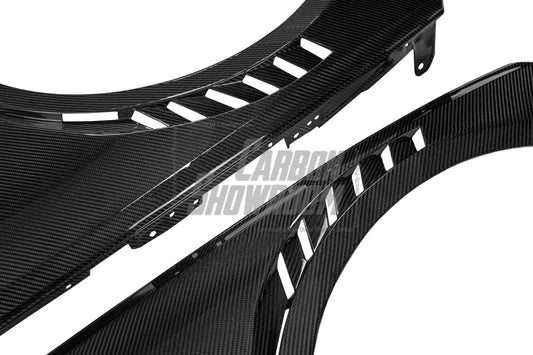 Audi S4 A4 B9 2017 2018 2019 & S4 A4 B9.5 2020 2021 2022 2023 2024 With Aftermarket Parts - Front Fenders Pre-preg Carbon Fiber from Karbel Carbon