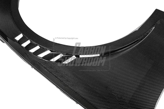 Audi S4 A4 B9 2017 2018 2019 & S4 A4 B9.5 2020 2021 2022 2023 2024 With Aftermarket Parts - Front Fenders Pre-preg Carbon Fiber from Karbel Carbon