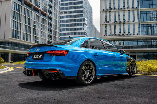 Audi S4 B9.5 2020 2021 2022 2023 2024 with Aftermarket Parts - V3 Rear Diffuser & Canards Pre-preg Carbon Fiber from Karbel Carbon
