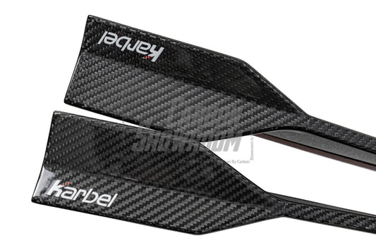 Audi S4 A4 B9 / B9.5 2017 2018 2019 2020 2021 2022 2023 2024 with Aftermarket Parts - V2 Side Skirts Pre-preg Carbon Fiber from Karbel Carbon