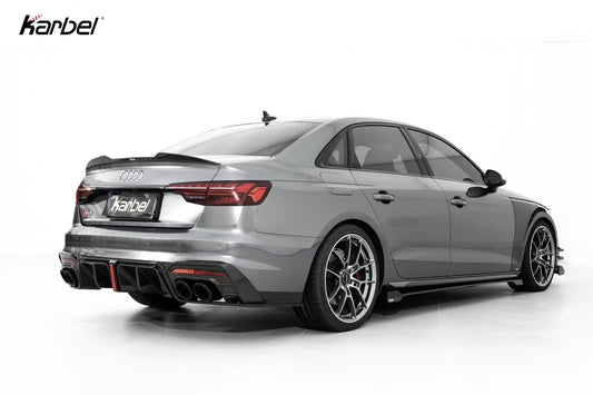 Audi S4 A4 B9 / B9.5 2017 2018 2019 2020 2021 2022 2023 2024 with Aftermarket Parts - Rear Spoiler Pre-preg Carbon Fiber from Karbel Carbon