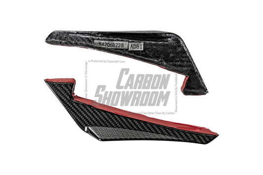 Audi S4 A4 S-line (with s-line bumper, does not fit base model) B9.5 2020 2021 2022 2023 2024 with Aftermarket Parts - V3 Front Canards Pre-preg Carbon Fiber from Karbel Carbon