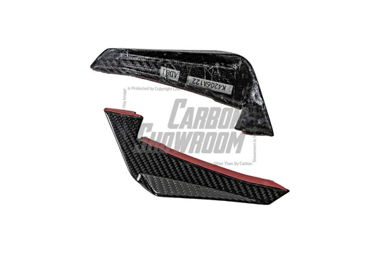 Audi S4 A4 S-line (with s-line bumper, does not fit base model) B9.5 2020 2021 2022 2023 2024 with Aftermarket Parts - V3 Front Canards Pre-preg Carbon Fiber from Karbel Carbon