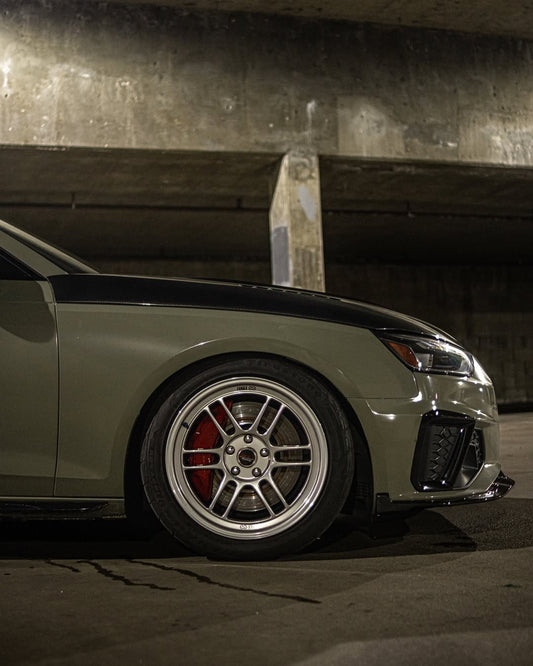 Audi S4 A4 S-line (with s-line bumper, does not fit base model) B9.5 2020-ON with Aftermarket Parts - Front Lip Pre-preg Carbon Fiber from Karbel Carbon