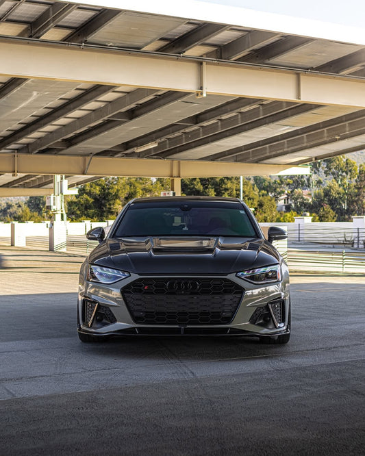 Audi S4 A4 S-line (with s-line bumper, does not fit base model) B9.5 2020-ON with Aftermarket Parts - Front Lip Pre-preg Carbon Fiber from Karbel Carbon