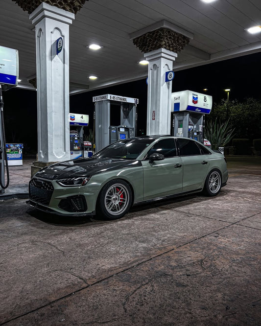 Audi S4 A4 S-line (with s-line bumper, does not fit base model) B9.5 2020-ON with Aftermarket Parts - Front Lip Pre-preg Carbon Fiber from Karbel Carbon