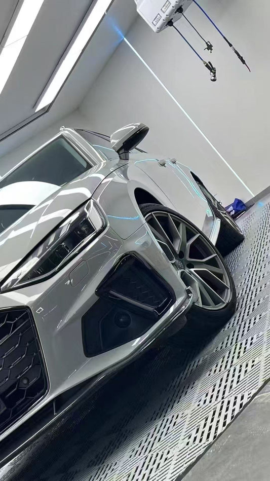 Audi S4 A4 S-line (with s-line bumper, does not fit base model) B9.5 2020-ON with Aftermarket Parts - Front Lip Pre-preg Carbon Fiber from Karbel Carbon