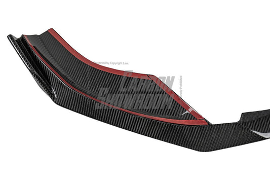 Audi S4 A4 S-line (with s-line bumper, does not fit base model) B9.5 2020 2021 2022 2023 2024 with Aftermarket Parts - V3 Front Lip Pre-preg Carbon Fiber from Karbel Carbon