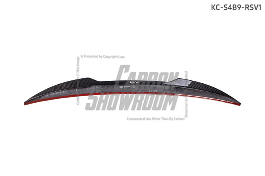 Karbel Carbon Rear Spoiler Ver.1 for Audi S4 & A4 S Line 2017-ON B9 B9.5 Sedan Carbon Fiber/FRP