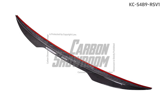 Audi S4 A4 B9 / B9.5 2017 2018 2019 2020 2021 2022 2023 2024 with Aftermarket Parts - Rear Spoiler Pre-preg Carbon Fiber from Karbel Carbon