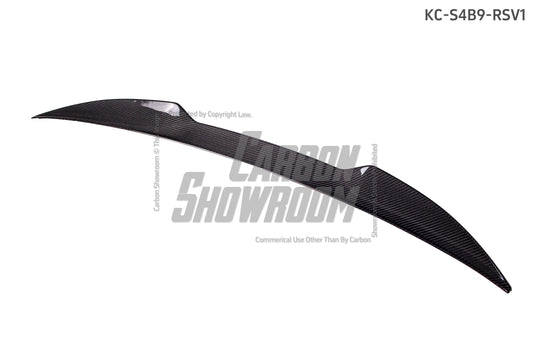 Audi S4 A4 B9 / B9.5 2017 2018 2019 2020 2021 2022 2023 2024 with Aftermarket Parts - Rear Spoiler Pre-preg Carbon Fiber from Karbel Carbon
