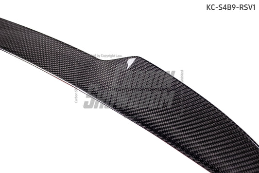 Audi S4 A4 B9 / B9.5 2017 2018 2019 2020 2021 2022 2023 2024 with Aftermarket Parts - Rear Spoiler Pre-preg Carbon Fiber from Karbel Carbon
