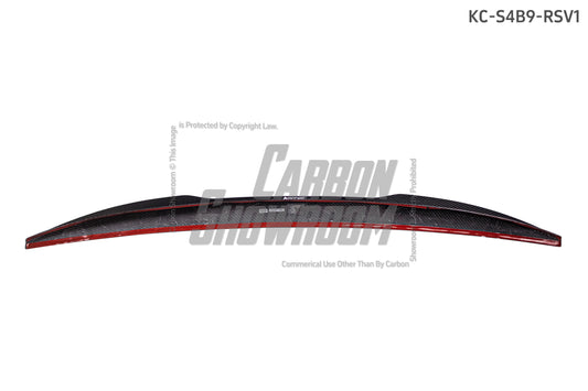 Audi S4 A4 B9 / B9.5 2017 2018 2019 2020 2021 2022 2023 2024 with Aftermarket Parts - Rear Spoiler Pre-preg Carbon Fiber from Karbel Carbon